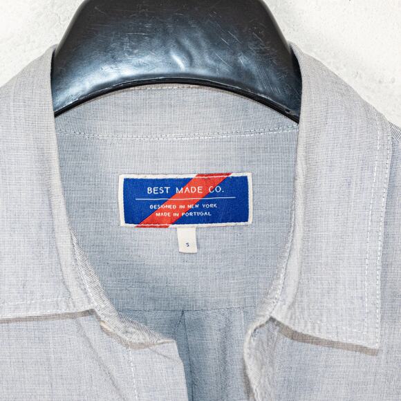 BEST MADE Co. Men's Button up Shirt Blue chambray Long Sleeve Small - Picture 4 of 7